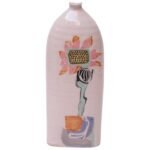 Studio Ceramic Vase with Floral Decoration Singed Pollack, 1976