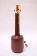 Danish Modern Sculptural Solid Teak Table Lamp - Image 2