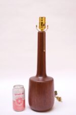 Danish Modern Sculptural Solid Teak Table Lamp - Image 6