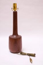 Danish Modern Sculptural Solid Teak Table Lamp - Image 4