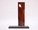 Mid-Century Abstract Rosewood Mounted Sculpture - Image 4
