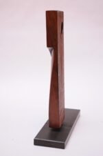Mid-Century Abstract Rosewood Mounted Sculpture - Image 11
