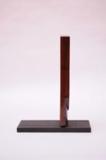 Mid-Century Abstract Rosewood Mounted Sculpture - Image 9