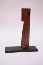 Mid-Century Abstract Rosewood Mounted Sculpture - Image 12