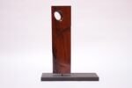 Mid-Century Abstract Rosewood Mounted Sculpture - Image 3