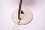 Petite Dutch Modern White Metal and Brass Gooseneck Table Lamp - Image 20