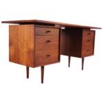 Mid-Century American Modern Walnut Desk by Richard Artschwager