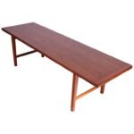 Large Danish Modern Teak Coffee Table / Bench