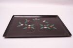 Large Mid-Century Black Resin Inlaid "Tree of Life" Tray by Couroc - Image 5