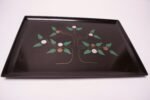 Large Mid-Century Black Resin Inlaid "Tree of Life" Tray by Couroc - Image 4