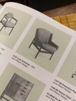 Pair of Jens Risom Model 2137 Walnut "Floating" Lounge Chairs in Olive Velvet - Image 16