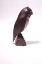 Vintage Carved Ironwood Owl Sculpture - Image 3
