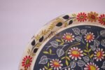 Folk Art Painted Metal Floral Decorative Tray by Maxey - Image 14
