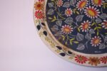 Folk Art Painted Metal Floral Decorative Tray by Maxey - Image 12