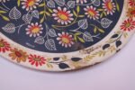 Folk Art Painted Metal Floral Decorative Tray by Maxey - Image 10