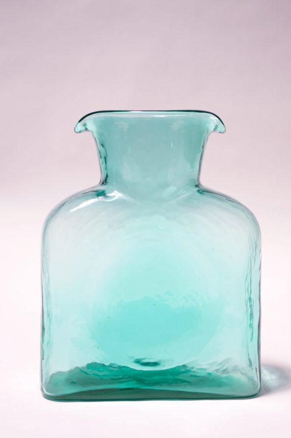 Blenko Glass Co. (USA) 8 Double Spout Bottle/Carafe, in Seafoam