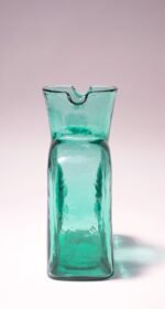 Vintage Blown Glass Seafoam Green Double Spout Pitcher by Blenko - Image 6