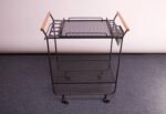 Mid-Century Modern Iron and Maple Bar Cart / Tea Trolley - Image 3