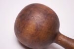 Vintage Primitive Hand-Carved Wooden Dumbell - Image 7