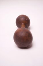 Vintage Primitive Hand-Carved Wooden Dumbell - Image 3
