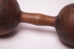 Vintage Primitive Hand-Carved Wooden Dumbell - Image 9