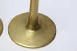 Pair of Petite Mid-Century Modern Turned Brass Candlesticks after Jarvie - Image 14