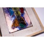 Abstract Figural Enamel on Copper Panel Artist Signed - Image 5