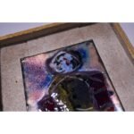 Abstract Figural Enamel on Copper Panel Artist Signed - Image 8