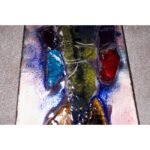 Abstract Figural Enamel on Copper Panel Artist Signed - Image 7