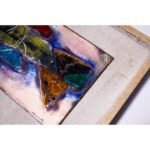 Abstract Figural Enamel on Copper Panel Artist Signed - Image 6