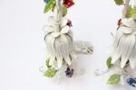 Pair of Vintage Italian Tole Flower Table Lamps - Image 17