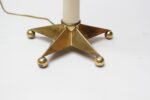 Mid-Century American Modern Tall Brass Table Lamp with Star Base - Image 5