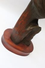 Substantial Driftwood Table Lamp on Mahogany Base - Image 7