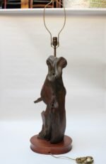 Substantial Driftwood Table Lamp on Mahogany Base - Image 2