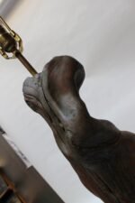 Substantial Driftwood Table Lamp on Mahogany Base - Image 12