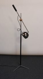 Single-Arm Counterbalance Chrome Globe Floor Lamp by Arteluce - Image 2