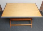 Mid-20th Century Large Maple and Oak Drafting Table - Image 2