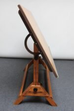 Mid-20th Century Large Maple and Oak Drafting Table - Image 7