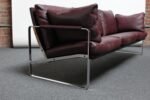 Cordovan Leather and Chrome-Steel Sofa by Preben Fabricius for Walter Knoll - Image 5