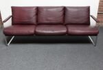 Cordovan Leather and Chrome-Steel Sofa by Preben Fabricius for Walter Knoll - Image 3
