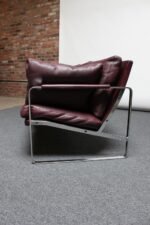Cordovan Leather and Chrome-Steel Sofa by Preben Fabricius for Walter Knoll - Image 6
