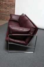 Preben Fabricius for Walter Knoll Cordovan Leather and Chromed Steel Sofa - Image 7