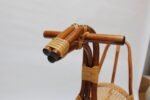 Mid-Century Italian Modern Bamboo and Rattan Rocking Horse Attributed to Albini - Image 7