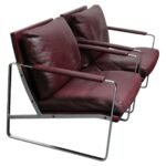 Pair of Preben Fabricius for Walter Knoll Cordovan Leather Lounge Chairs