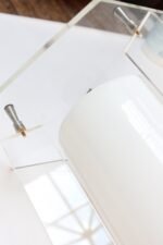 Vintage Acrylic and Cased Glass Hexagonal Table Lamp - Image 12