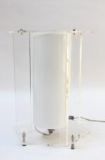 Vintage Acrylic and Cased Glass Hexagonal Table Lamp - Image 3