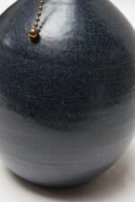 Scandinavian Modern Stoneware Table Lamp in Navy - Image 12