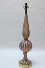 Murano Venetian Baluster Blown Translucent Glass Table Lamp - Image 2