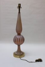 Murano Venetian Baluster Blown Translucent Glass Table Lamp - Image 3