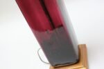Vintage Blown Amethyst Glass Table Lamp with Enameled Metal Double Socket - Image 7